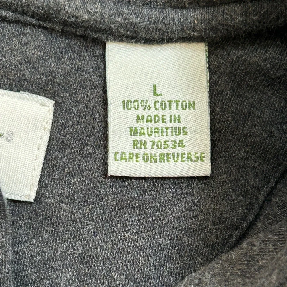 Orvis Men's Charcoal Gray Long Sleeve Cotton Pullover Sweater‎ Large